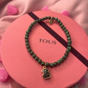 Silver Vermeil and Malachite Icon Color Bracelet